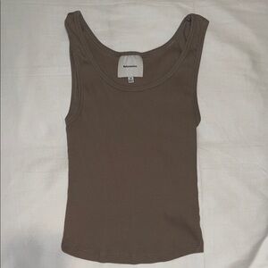 Reformation Women's Ribbed Tank Top - Taupe